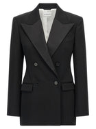 Givenchy Satin Lapel Blazer Black
