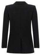 Saint Laurent Satin Lapel Blazer Black