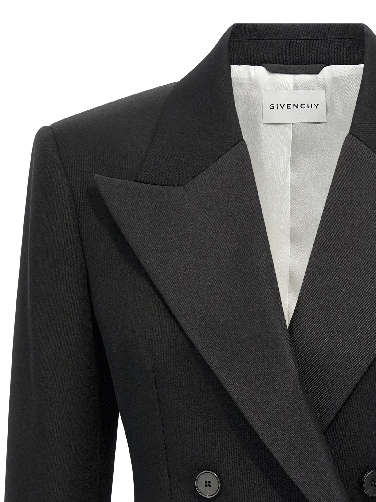 Givenchy Satin Lapel Blazer Black