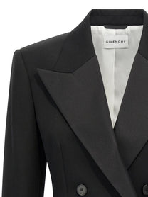 Givenchy Satin Lapel Blazer Black