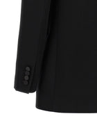 Saint Laurent Satin Lapel Blazer Black