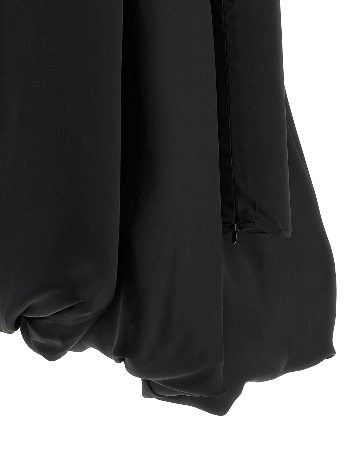 ROTATE Birger Christensen Satin Le Bubble Dress Black, view 5