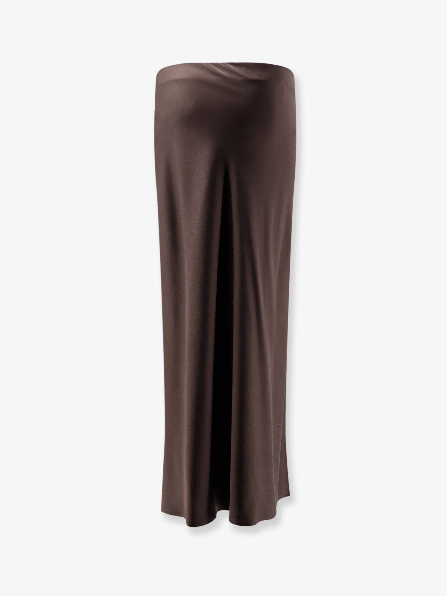 Brunello Cucinelli Women's Satin Long Skirt Brown