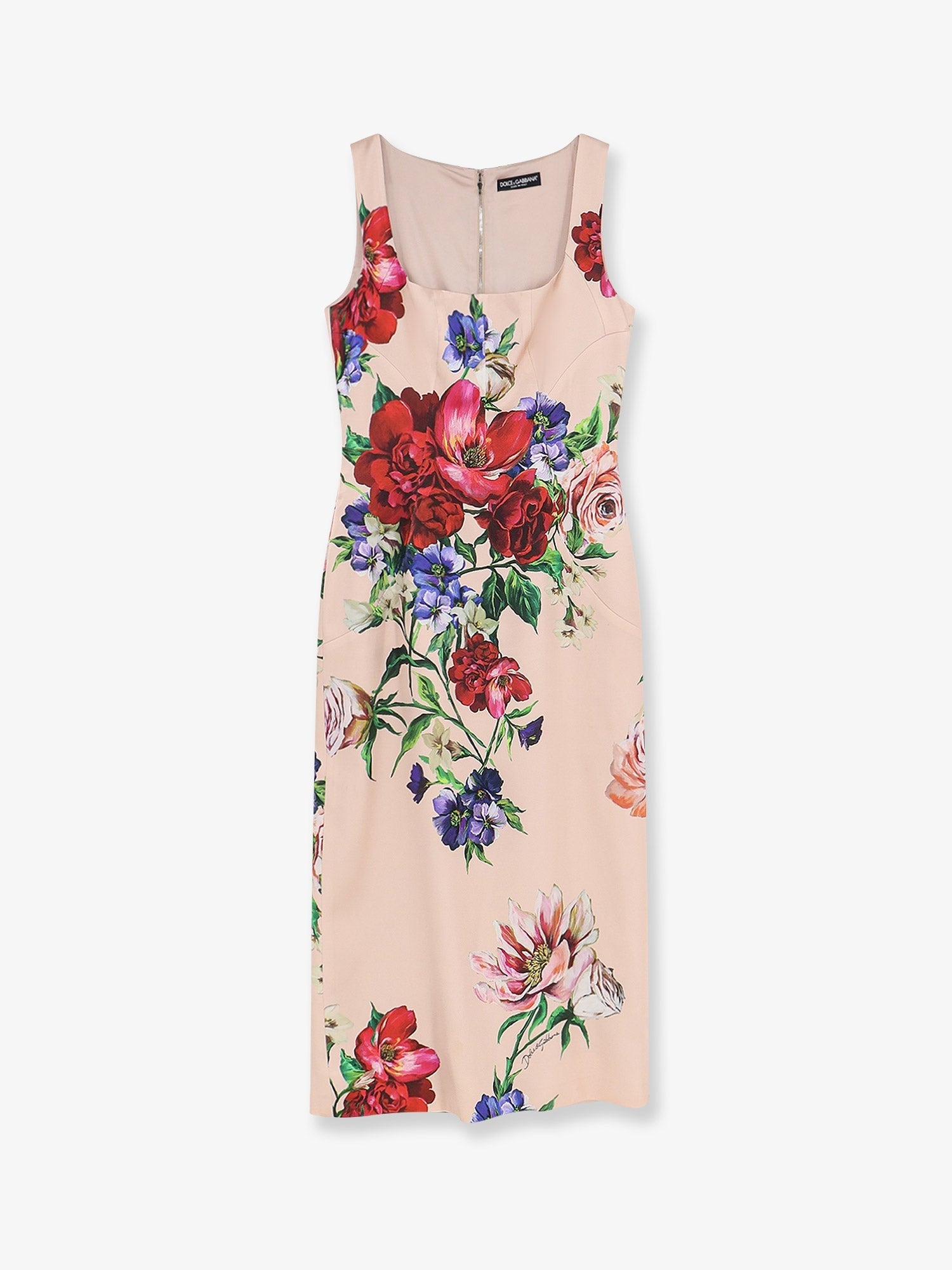Dolce &amp; Gabbana Women's Satin Longuette Dress Pink
