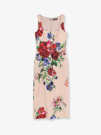 Dolce &amp; Gabbana Women's Satin Longuette Dress Pink
