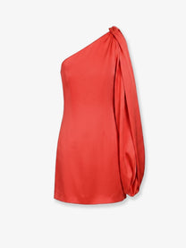 Stella McCartney Women's Satin Mini Dress TOMATO
