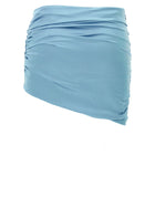 Alessandra Rich Satin Mini Skirt Blue, view 2