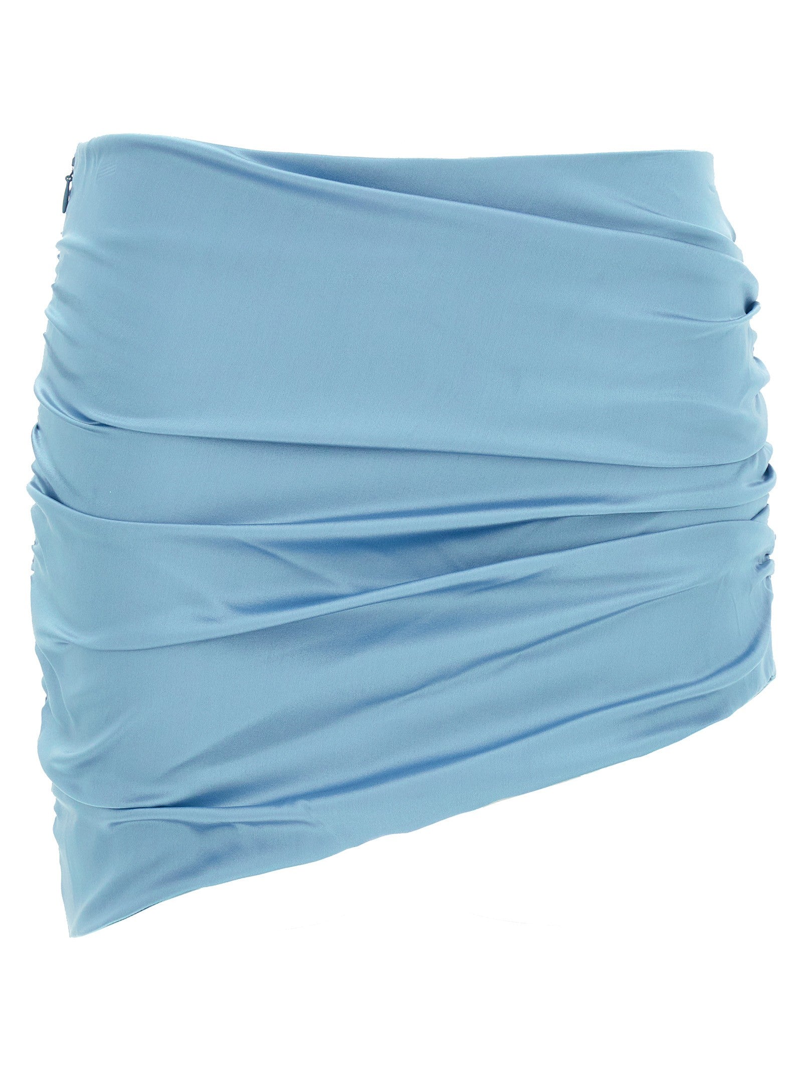 Alessandra Rich Satin Mini Skirt Blue