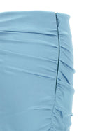 Alessandra Rich Satin Mini Skirt Blue, view 4