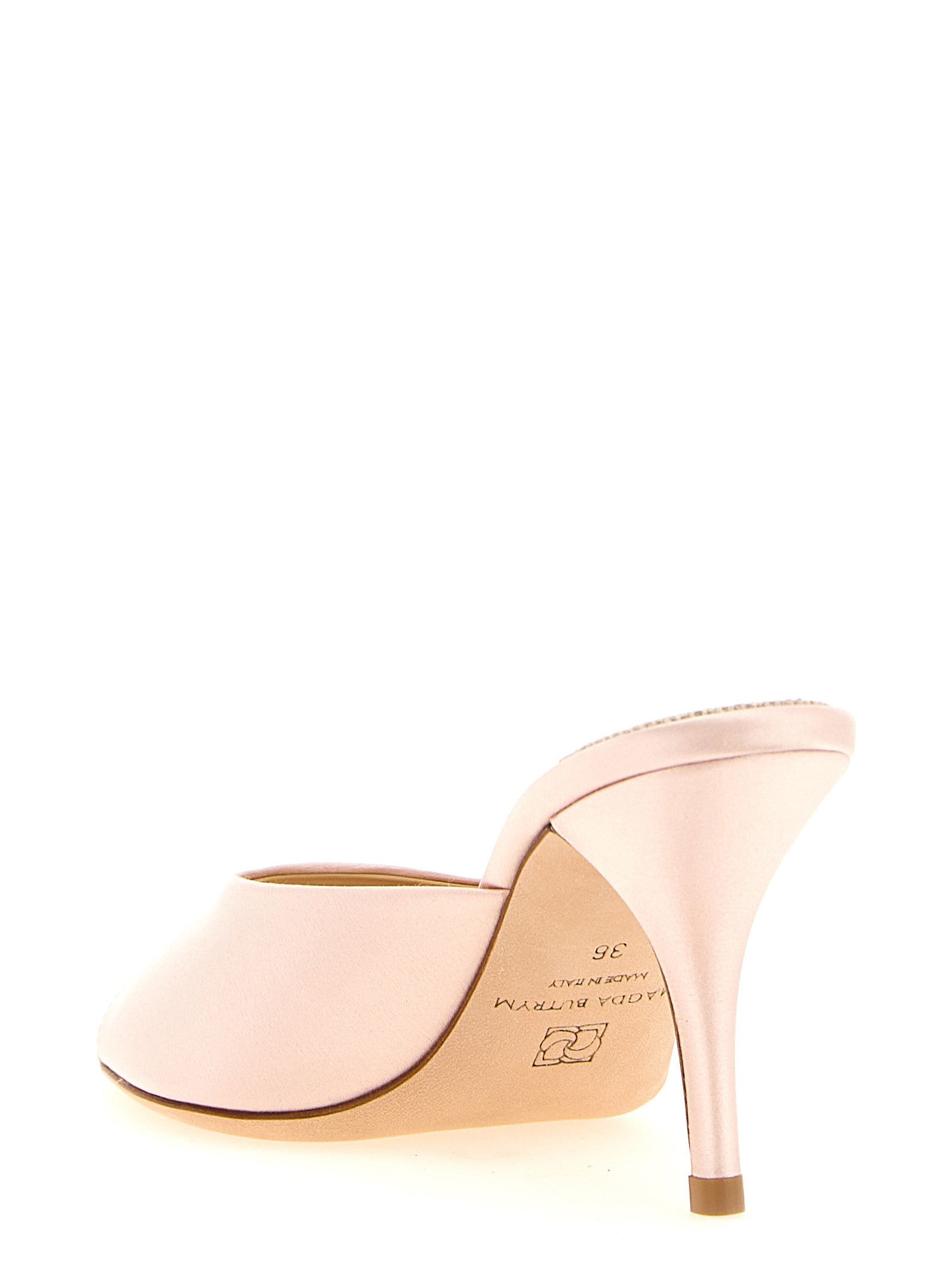 Magda Butrym Satin Mules Blue