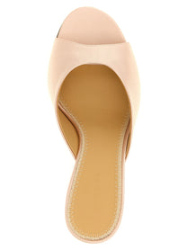 Magda Butrym Satin Mules Blue