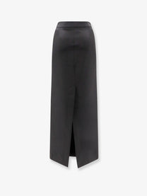 Actualee Women's Satin Pencil Skirt Black