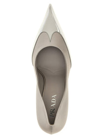 PRADA Satin Pumps Silver
