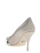 PRADA Satin Pumps Silver, view 3
