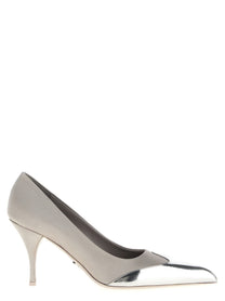 PRADA Satin Pumps Silver
