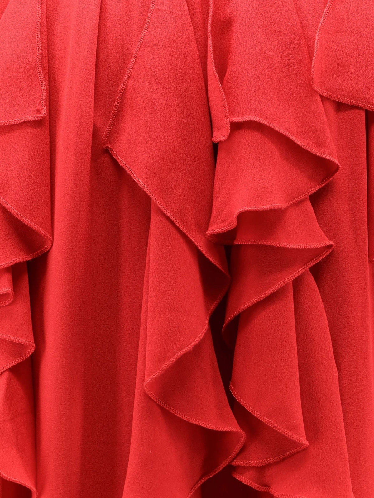 Actualee Women's Satin Ruffled Skirt Red, view 3