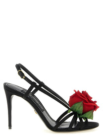 Dolce &amp; Gabbana Satin Sandals Black