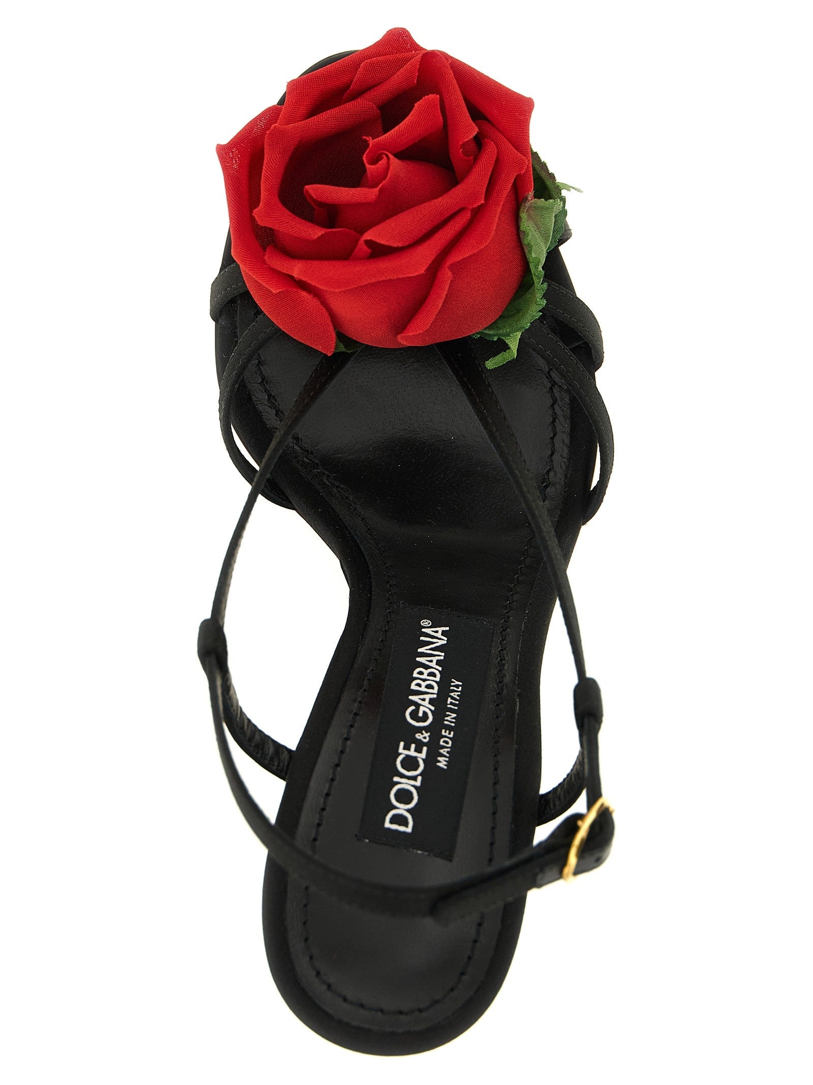 Dolce &amp; Gabbana Satin Sandals Black