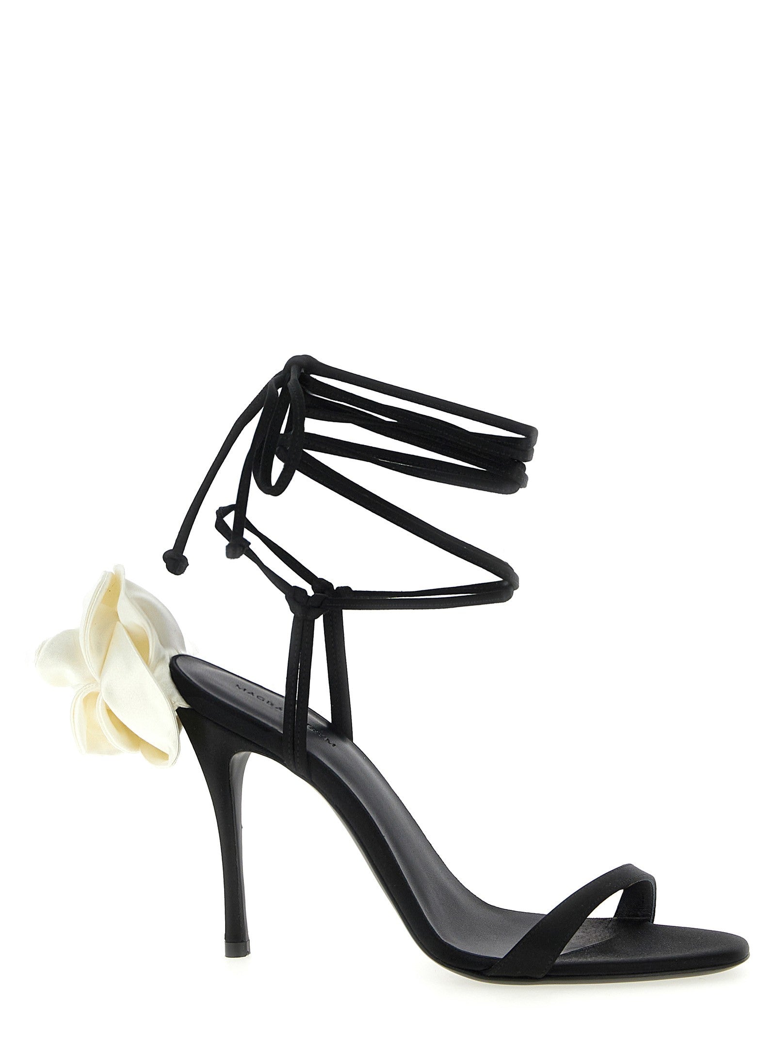 Magda Butrym Satin Sandals White