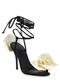 Magda Butrym Satin Sandals White