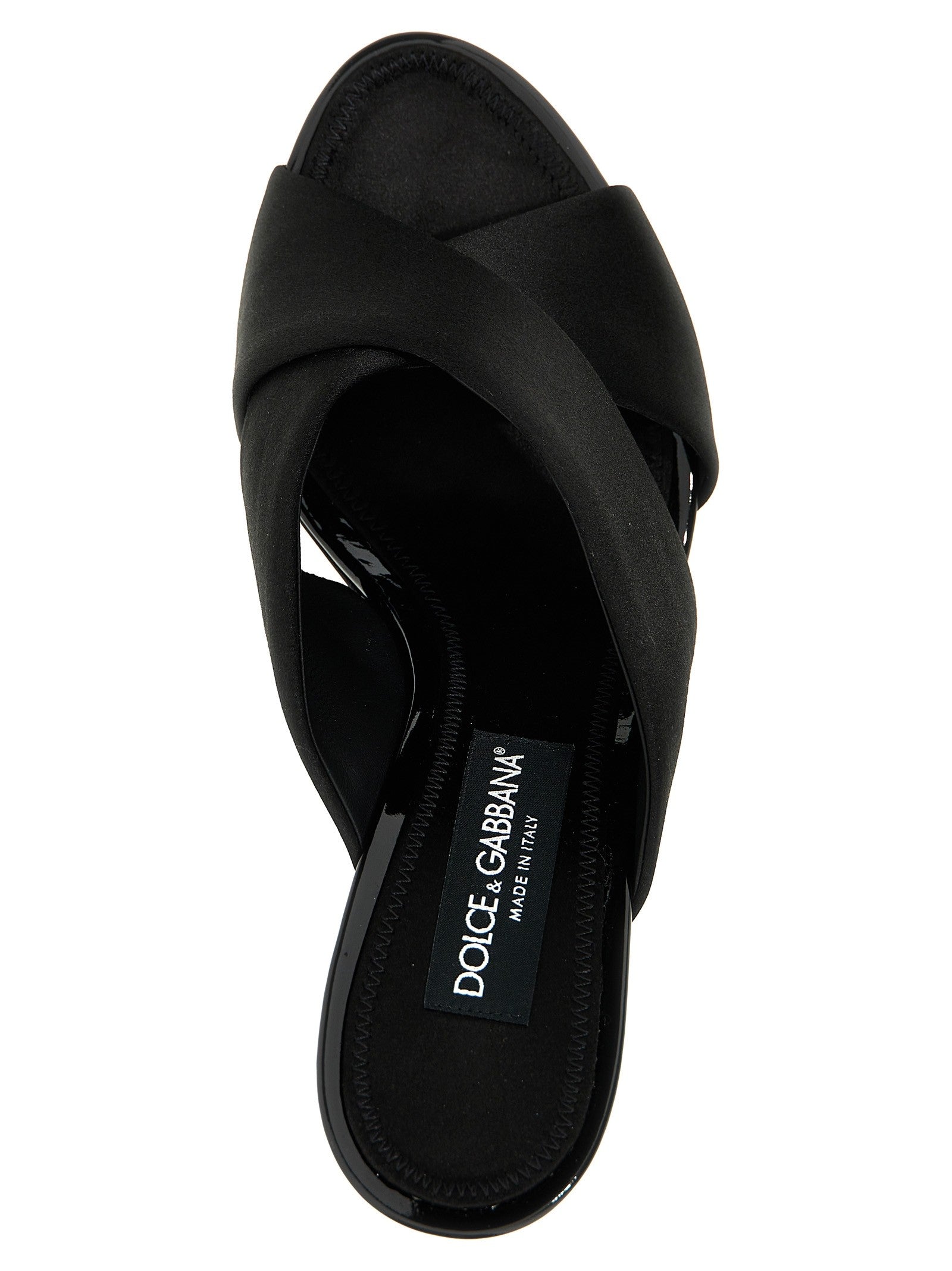 Dolce &amp; Gabbana Satin Sandals Black