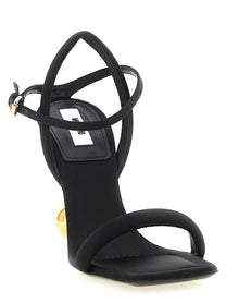 Moschino Satin Sandals Black