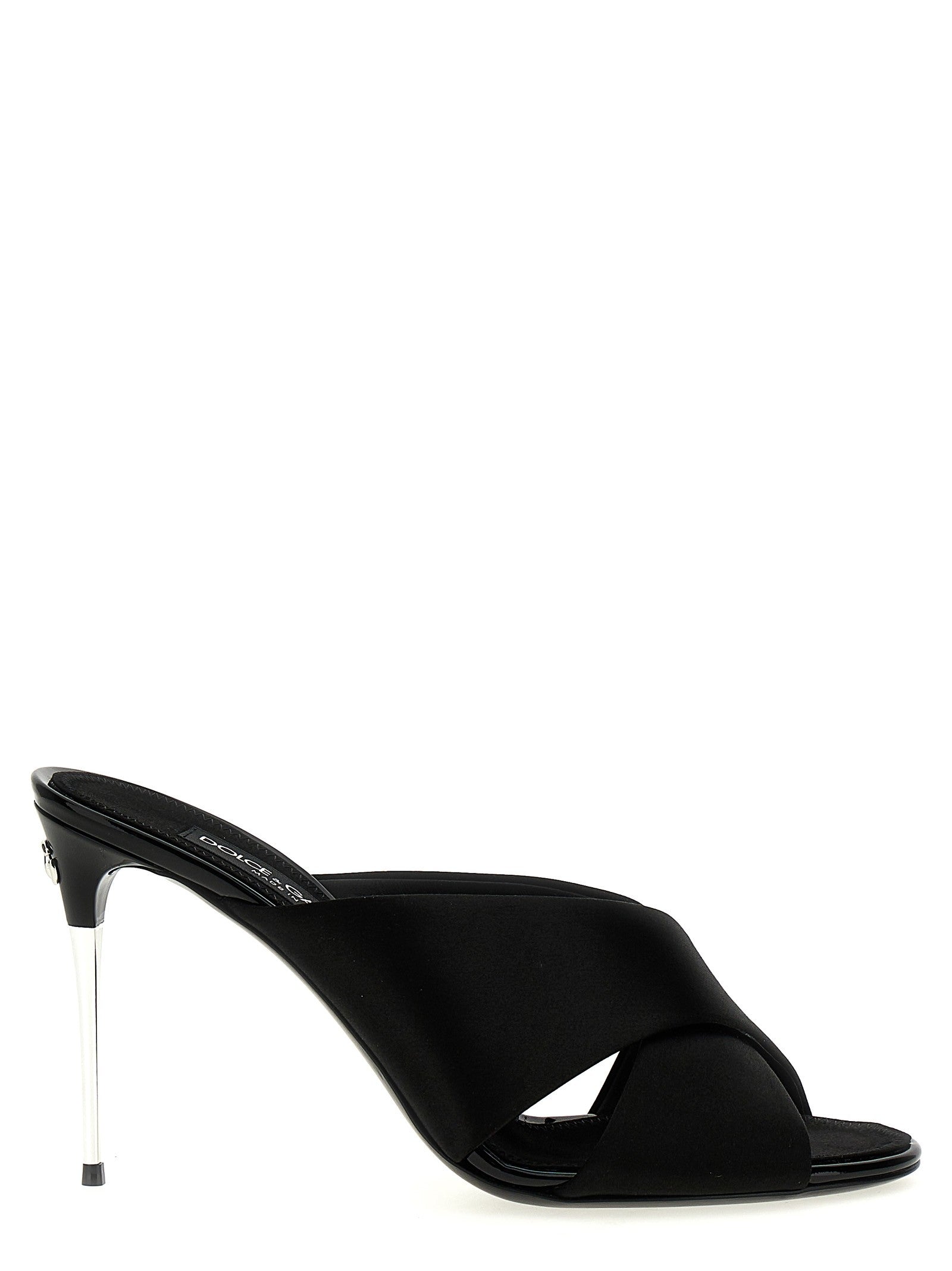 Dolce &amp; Gabbana Satin Sandals Black