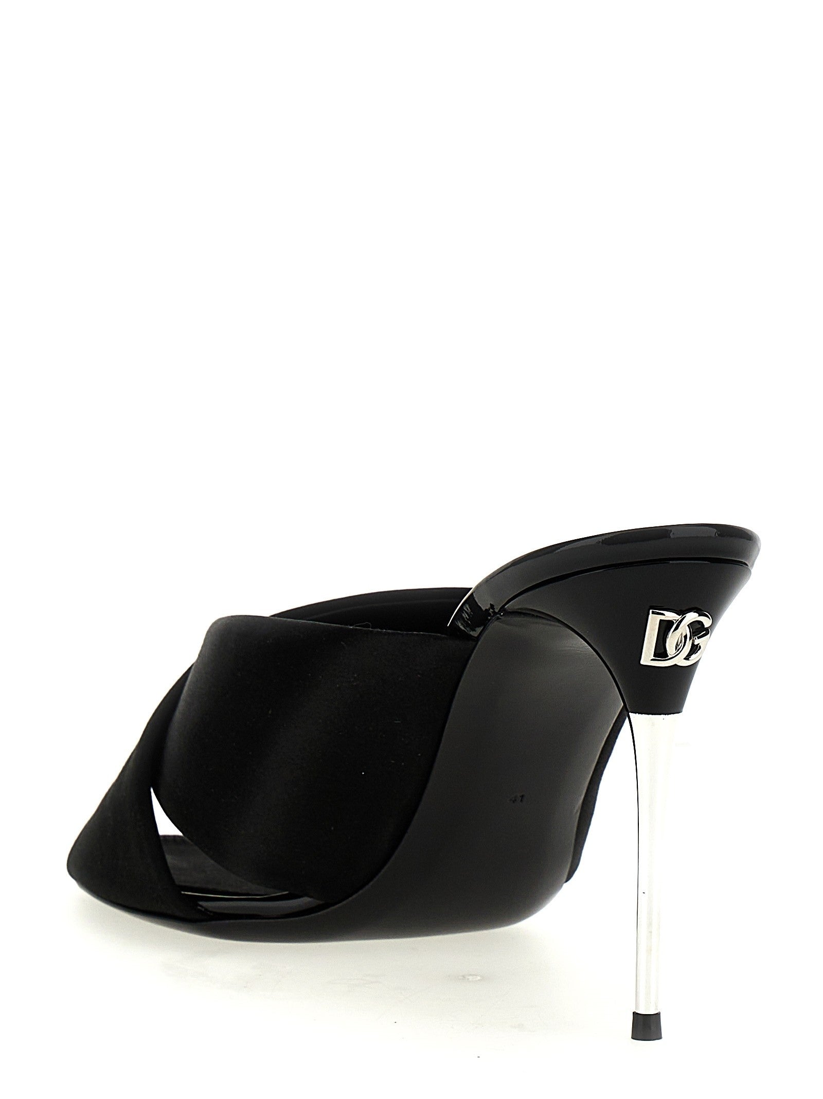 Dolce &amp; Gabbana Satin Sandals Black