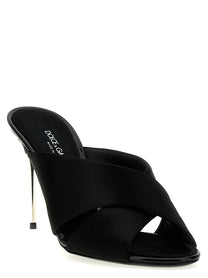 Dolce &amp; Gabbana Satin Sandals Black
