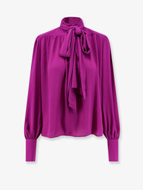 Actualee Women's Satin Shirt Purple