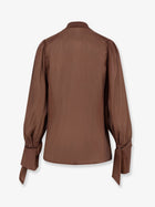 Actualee Women's Satin Shirt Brown, view 2