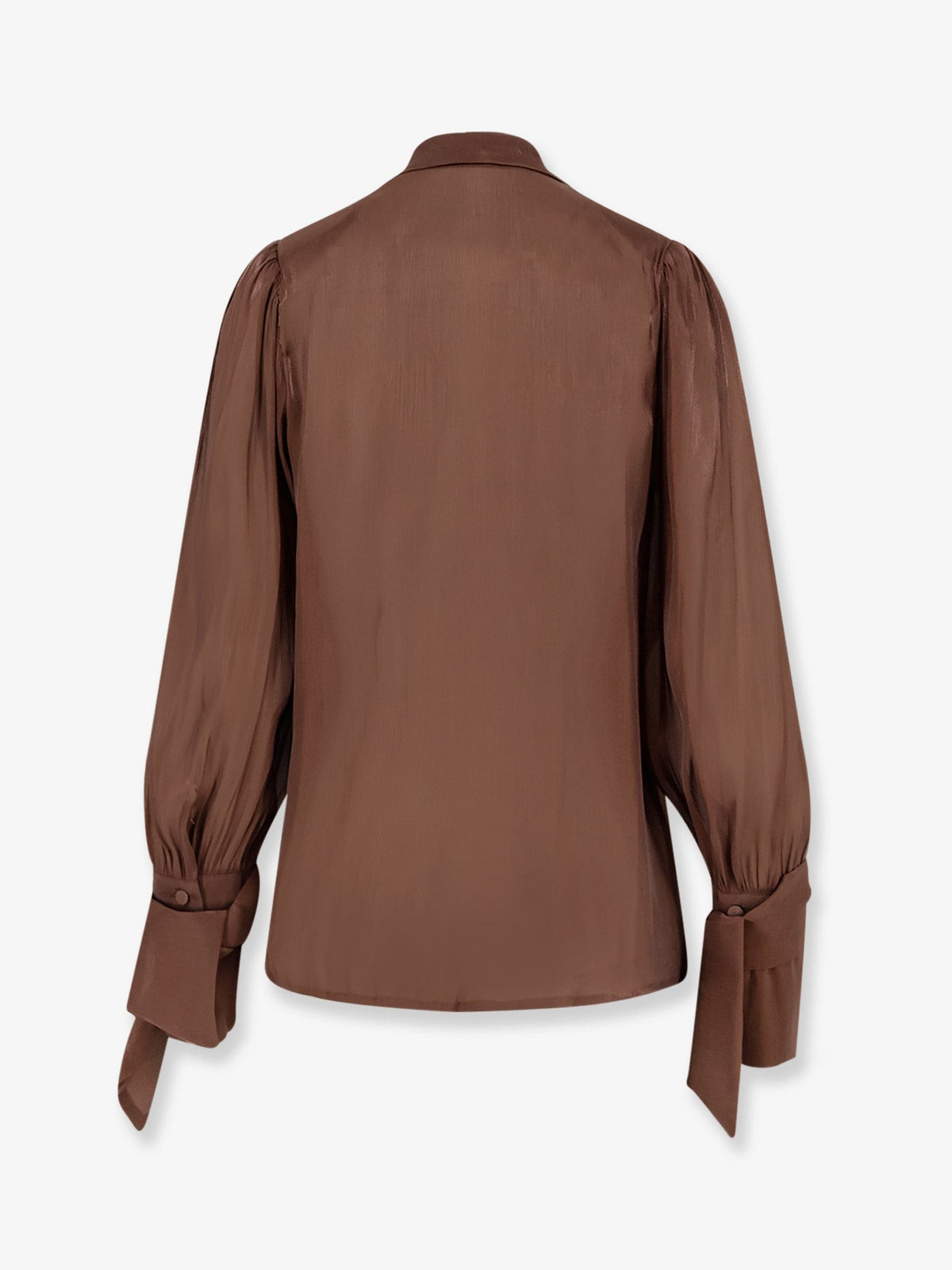 Actualee Women's Satin Shirt Brown