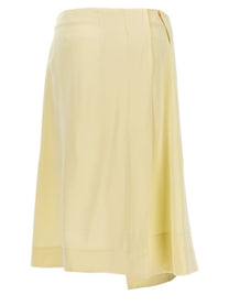Jil Sander Satin Skirt Yellow