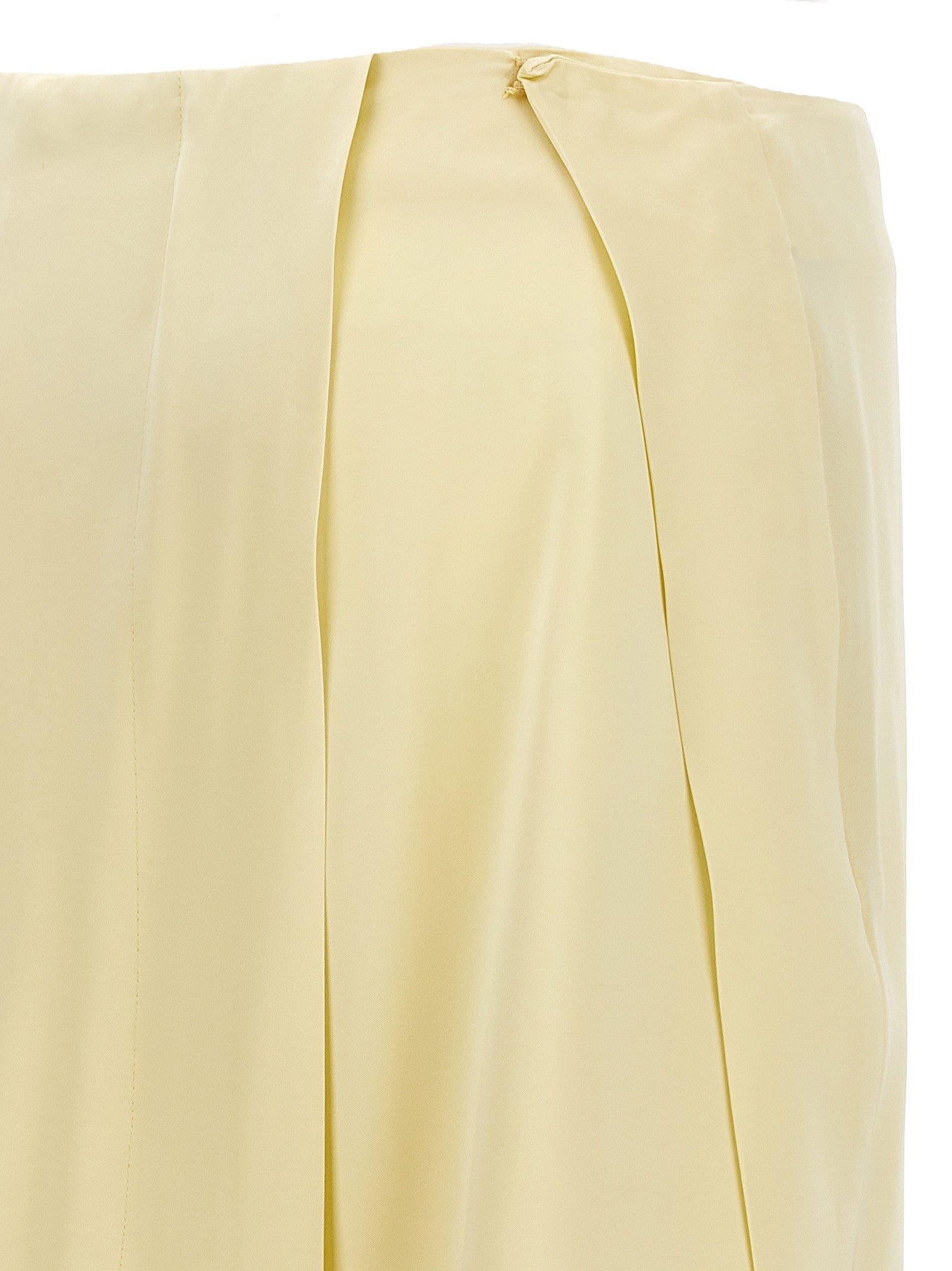 Jil Sander Satin Skirt Yellow