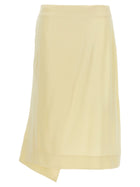 Jil Sander Satin Skirt Yellow