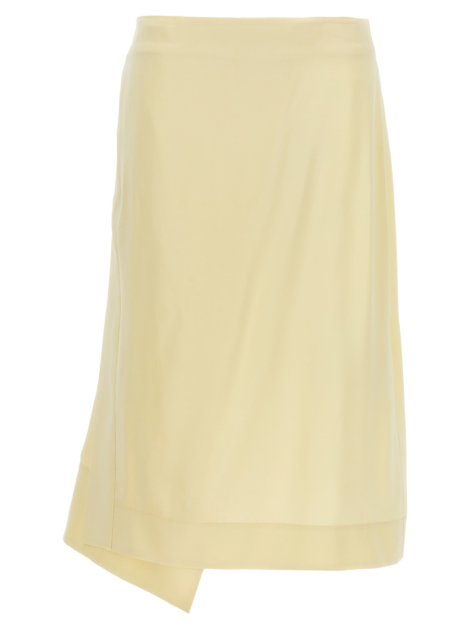 Jil Sander Satin Skirt Yellow