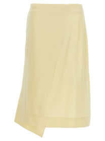 Jil Sander Satin Skirt Yellow