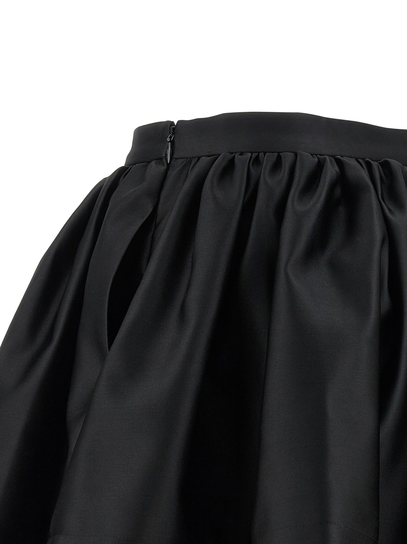 Rabanne Satin Skirt Black