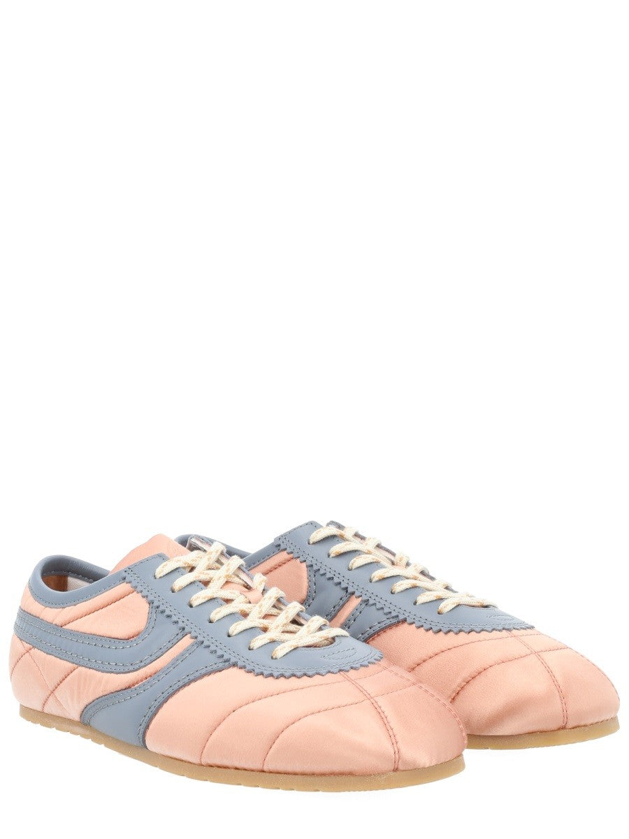 Dries Van Noten Women's Satin Sneaker Blue