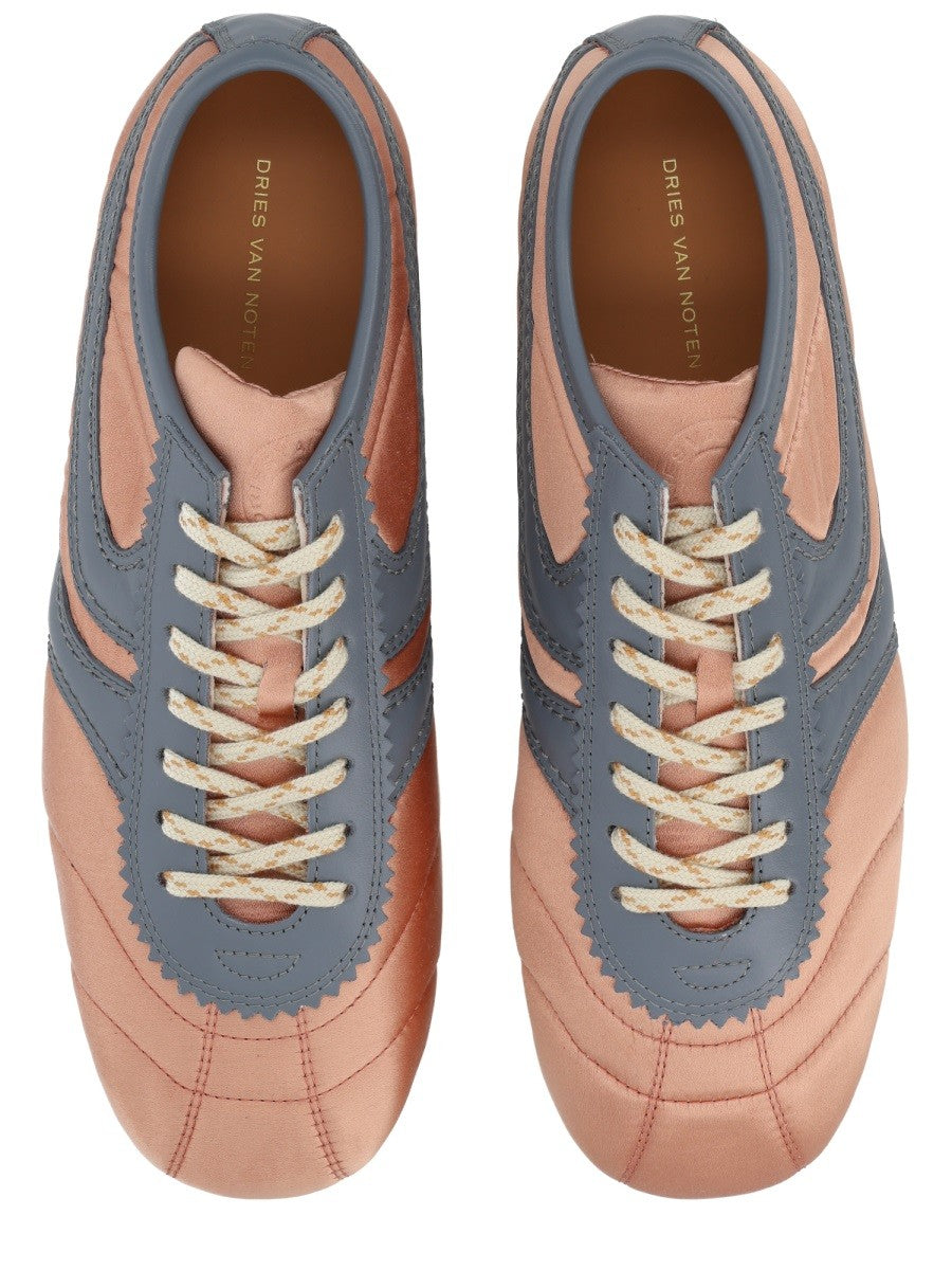 Dries Van Noten Women's Satin Sneaker Blue