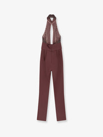 Elisabetta Franchi Women's Satin Suit Red