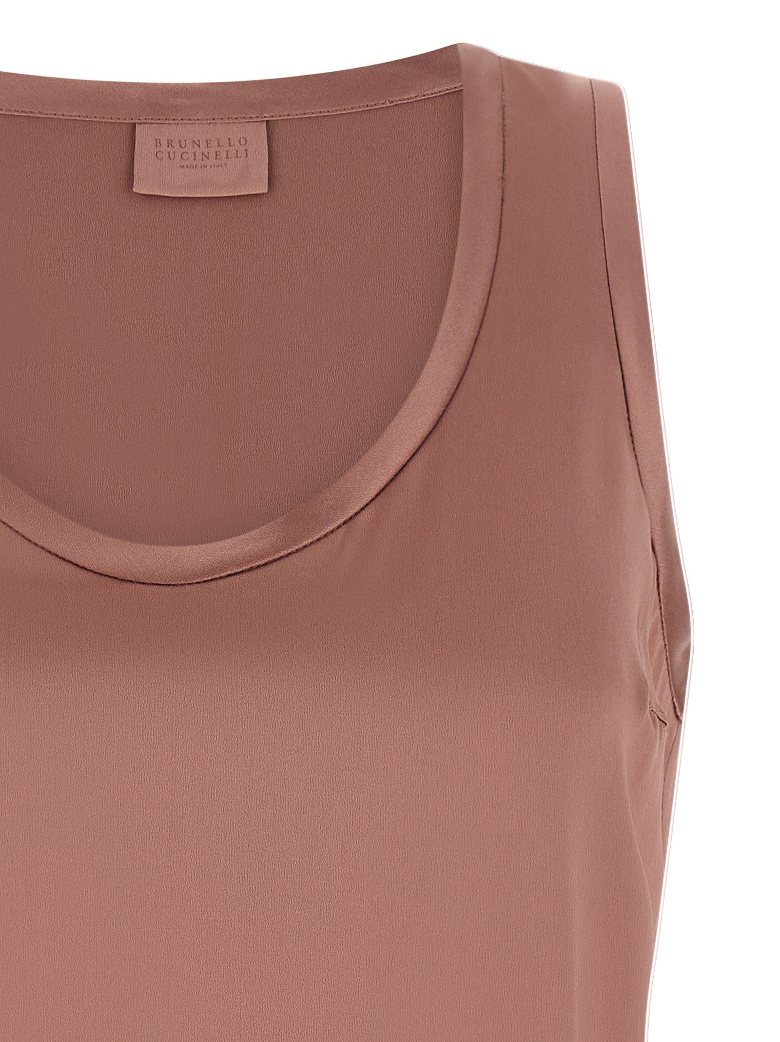 Brunello Cucinelli Satin Top Blue