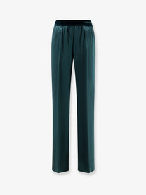 Tom Ford Women's Silk Trousers Green