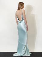 Retrofete Women's Satin Vinica Dress Seychelles, view 2
