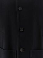 Hevò Men's Savelletri Virgin Wool Blend Coat Black, view 3