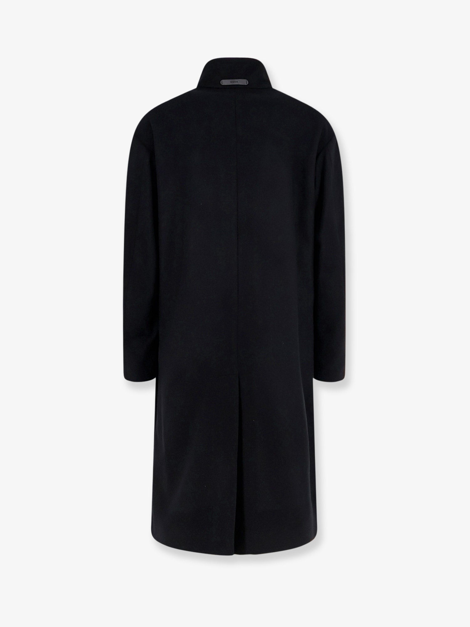Hevò Men's Savelletri Virgin Wool Blend Coat Black