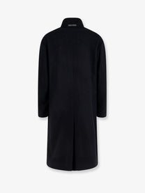 Hevò Men's Savelletri Virgin Wool Blend Coat Black