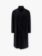Hevò Men's Savelletri Virgin Wool Blend Coat Black
