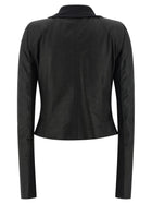 Rick Owens Scarf Biker Jacket Black, view 2