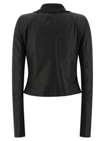 Rick Owens Scarf Biker Jacket Black